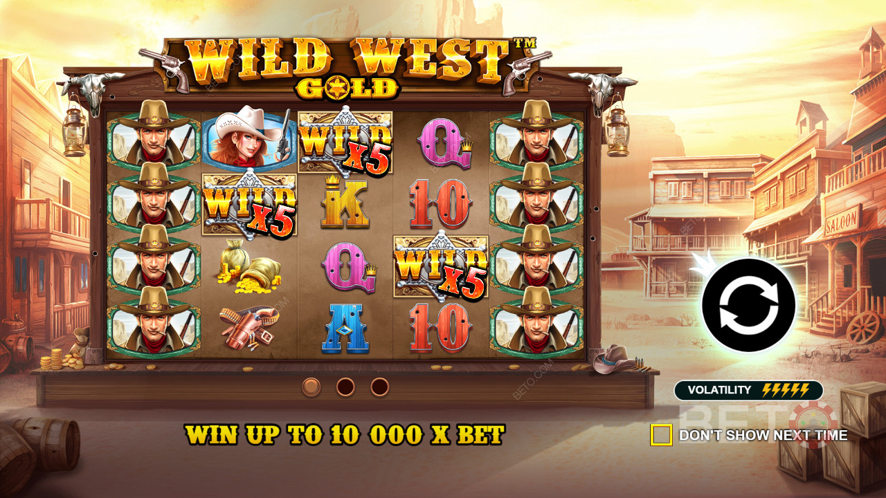 Belønnende Wild-symboler hjælper med at lande udbetalinger i Wild West Gold