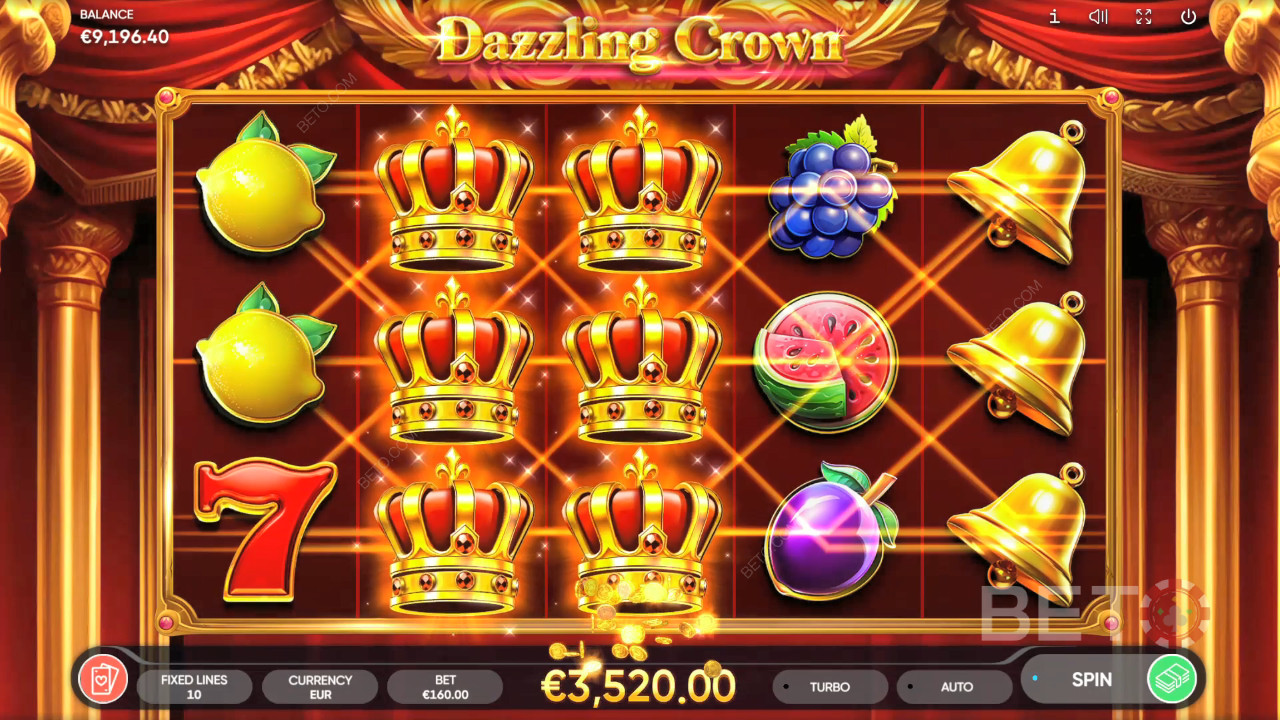 Anmeldelse af Dazzling Crown på BETO Slots