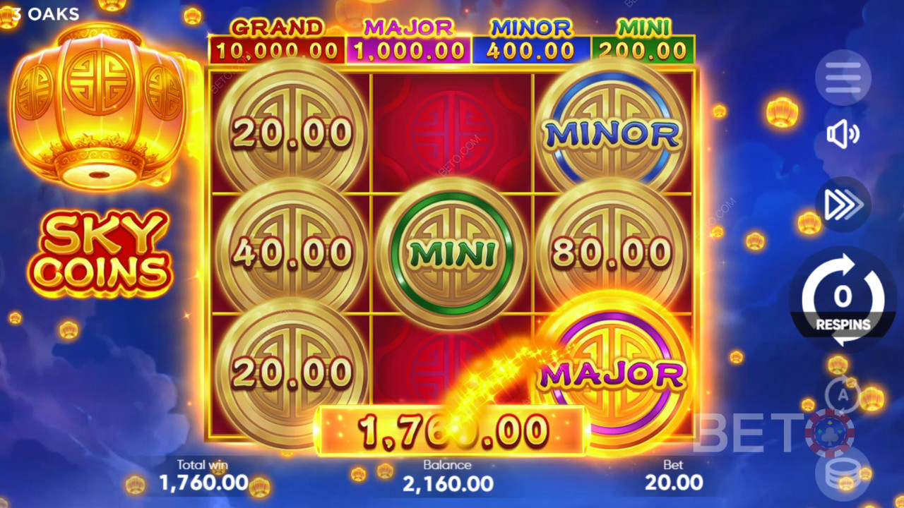 Sky Coins anmeldelse fra BETO Slots