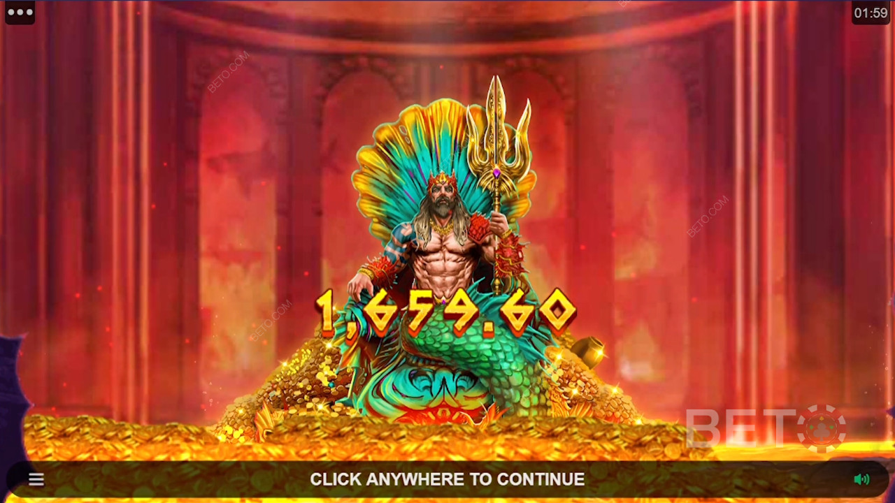 Vind stort i Ancient Fortunes: Poseidon Megaways online spilleautomat