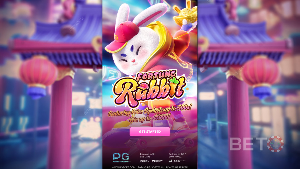 Vind 5.000 gange din indsats i Fortune Rabbit automaten!