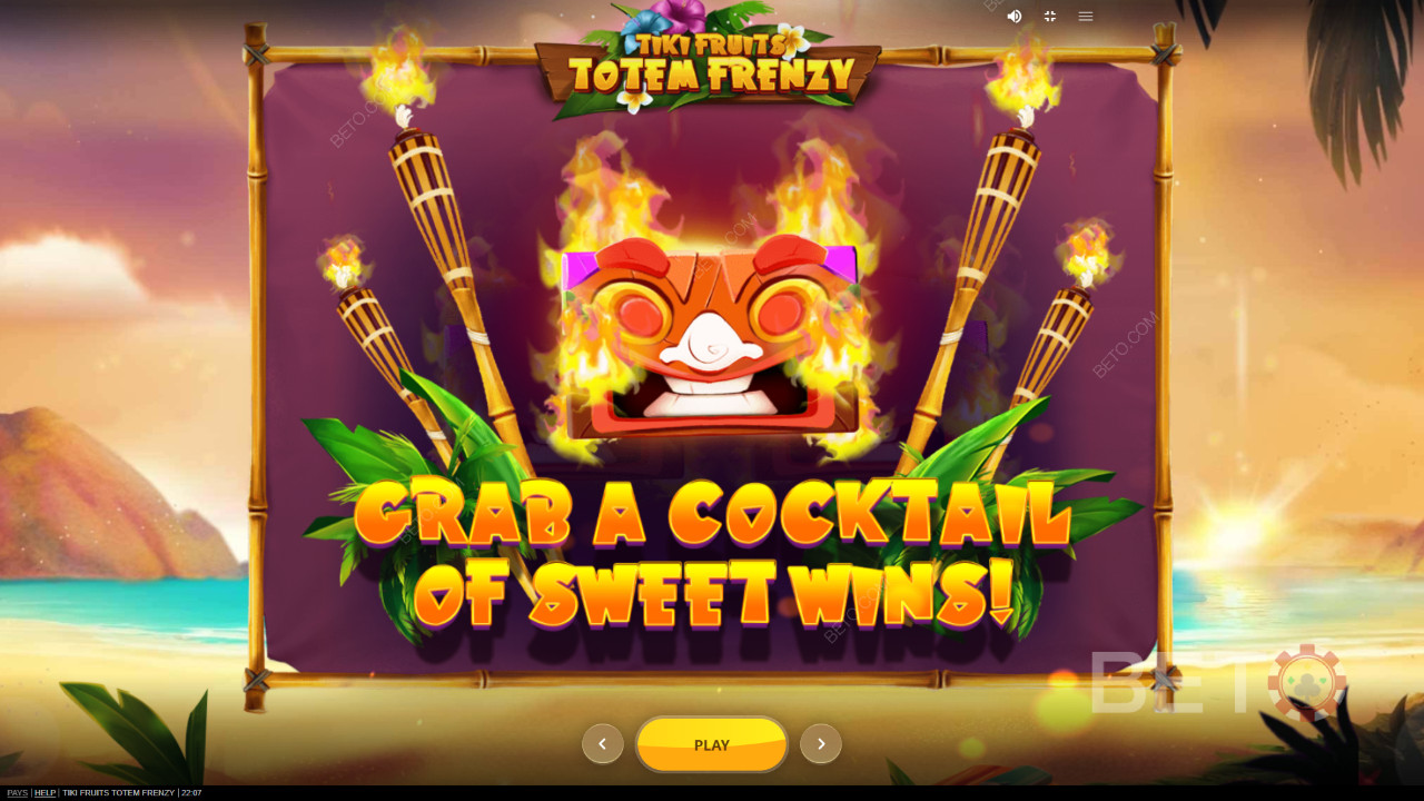 Nyd kraften fra Tiki-masker i Tiki Fruits Totem Frenzy online spilleautomat