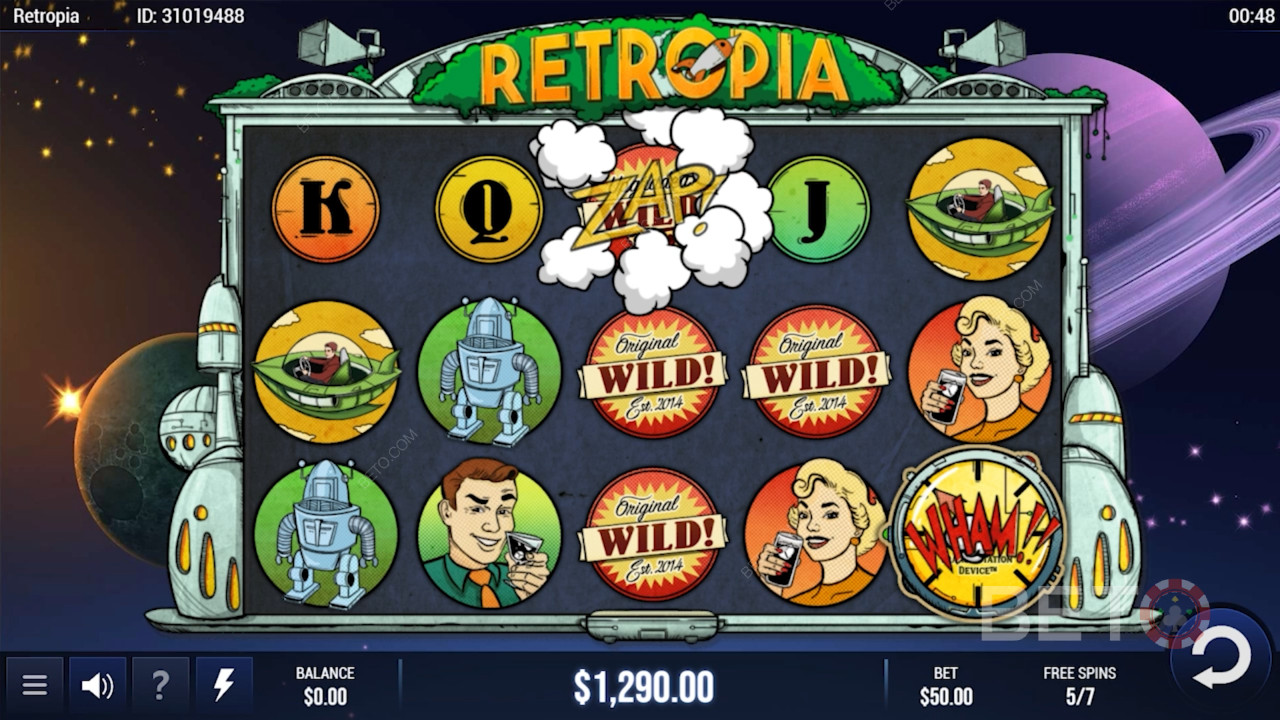 Spændende sci-fi-inspireret spilleautomat Retropia fra Epic Industries