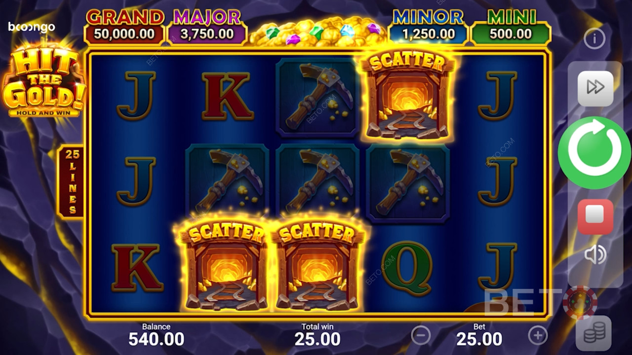 Få mindst 3 Scatter-symboler på hjulene for at udløse Free Spins-bonusspillet