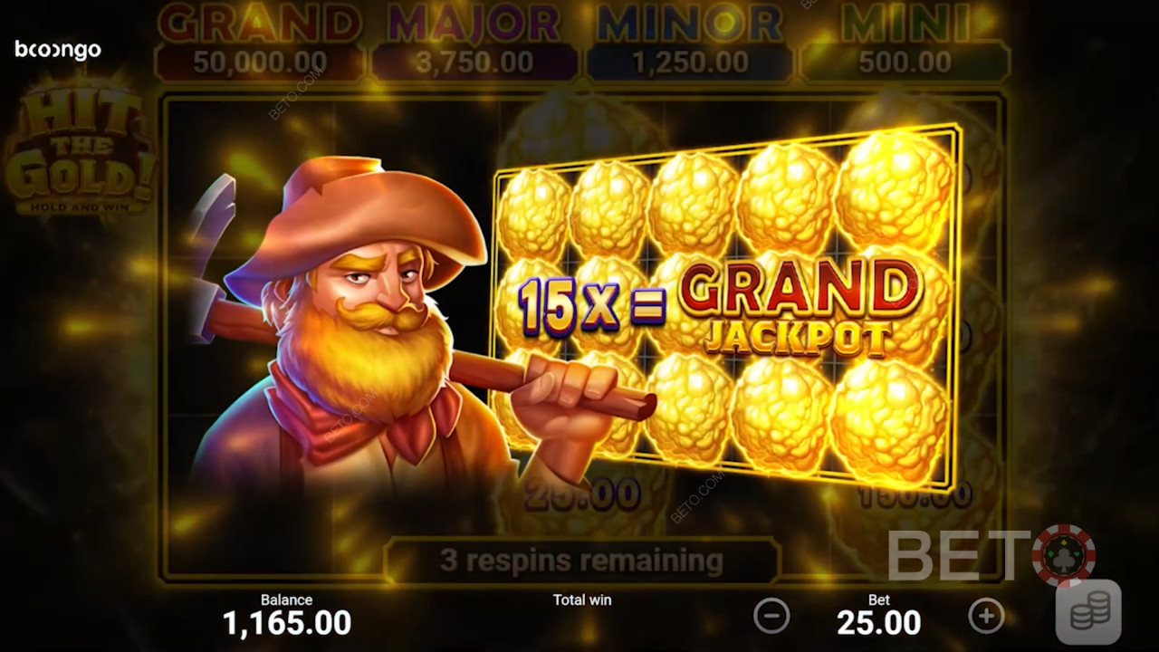 Spillere kan vinde 4 forskellige jackpots i bonusspilrunden