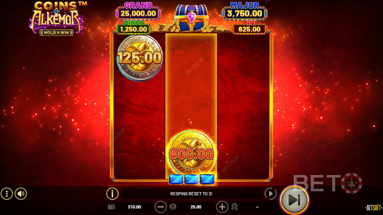 Vind 3.600 gange din indsats i Coins of Alkemor - Hold & Win!