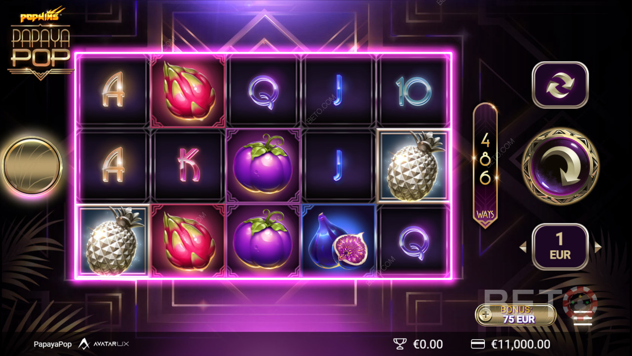 PapayaPop spilleautomat med uendelige gratis spins