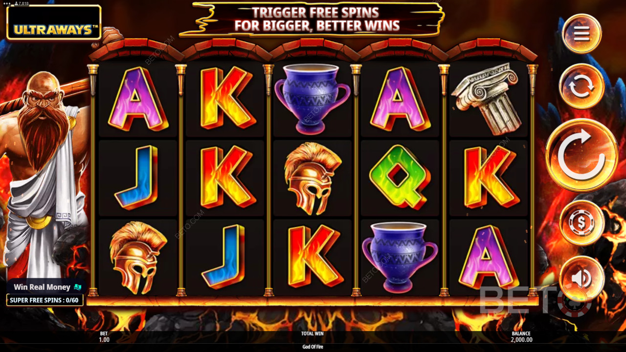 Få 3 eller flere Bonus-symboler for at aktivere Gratis Spins og vind fede præmier