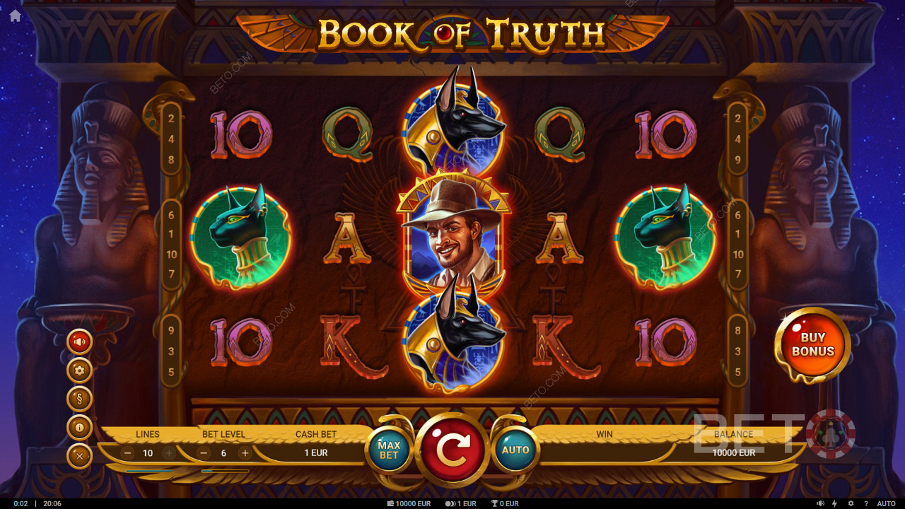 Book of Truth spillemaskine med to typer free spins med udvidende symboler