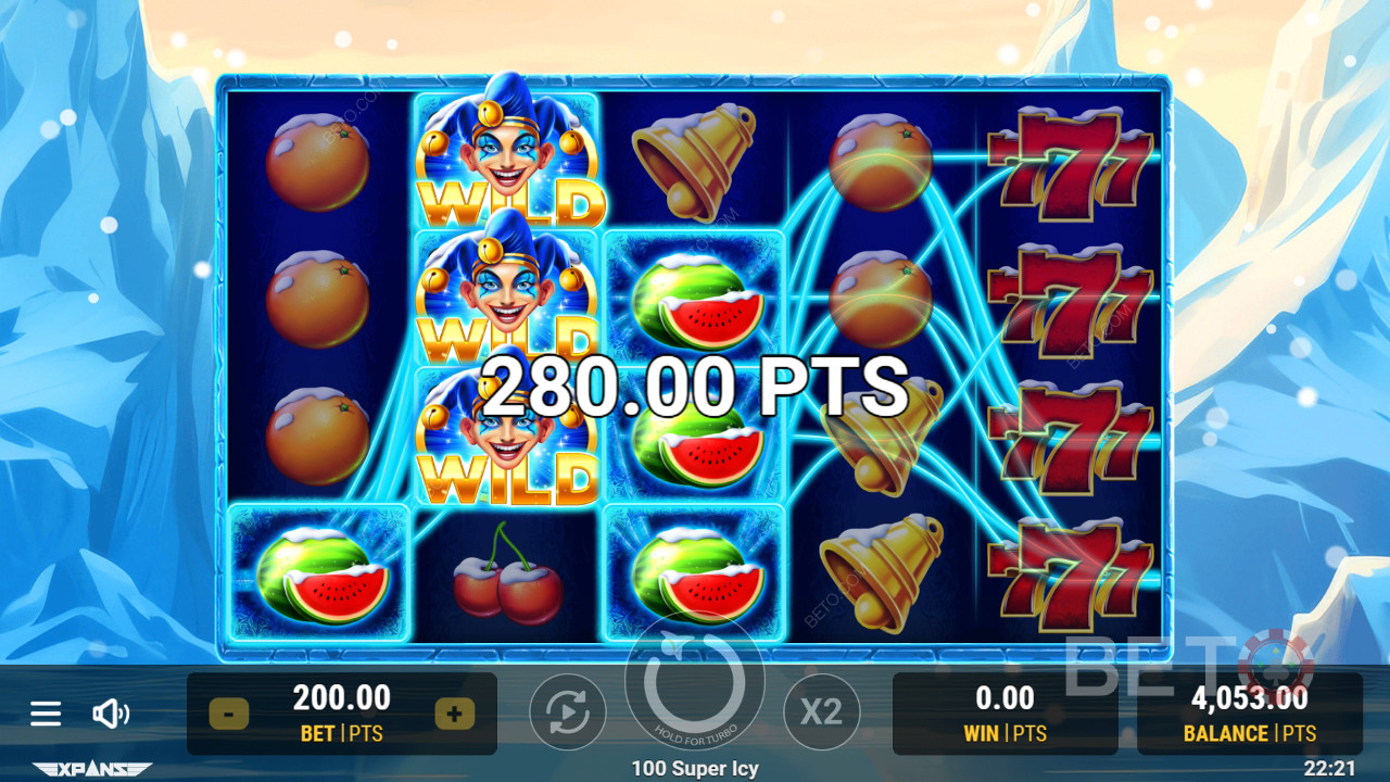 100 Super Icy anmeldelse fra BETO Slots