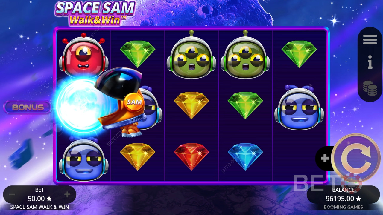 Space Sam Walk and Win Spil For sjov