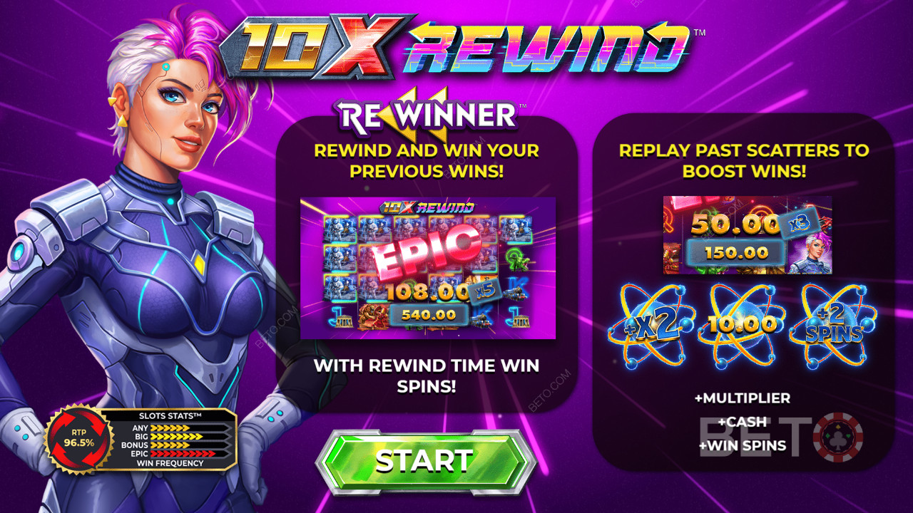 Start dit spilleeventyr i 10x Rewind