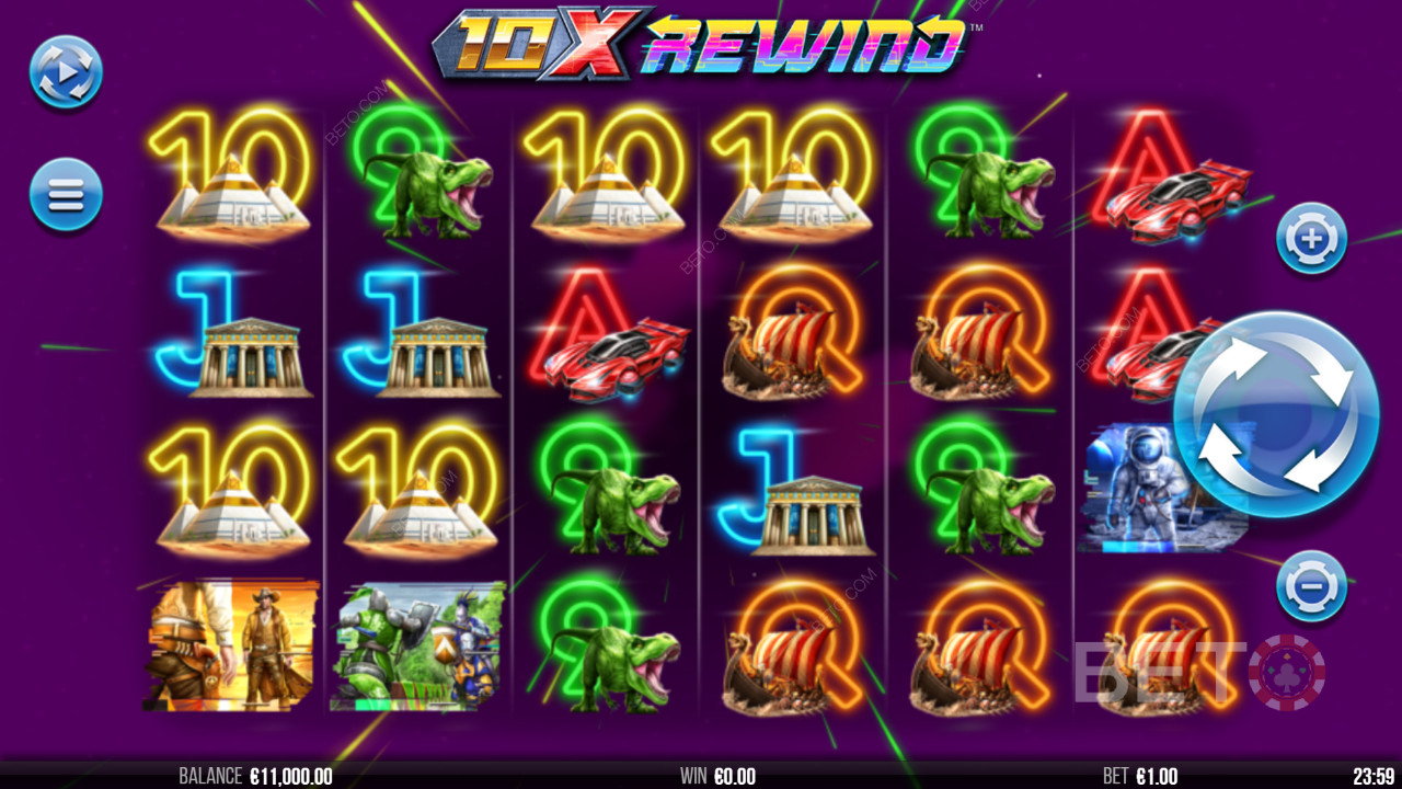 Neonlys og retro-stemning i 10x Rewind
