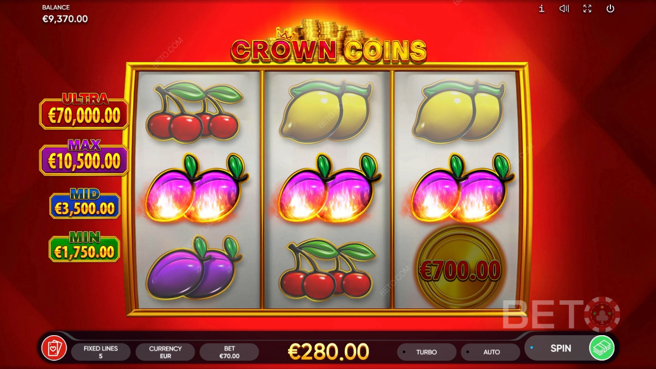 Sådan spiller du Endorphinas Crown Coins