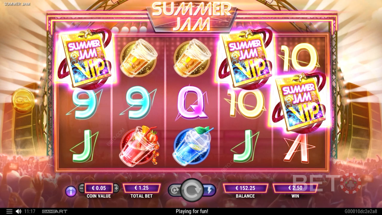 Få 3 VIP-billet Scatters for at udløse Gratis Spins