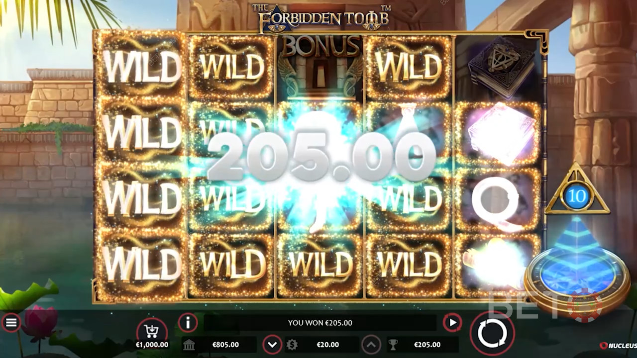 Få flere Wilds og vind stort i denne gamle egyptiske spilleautomat