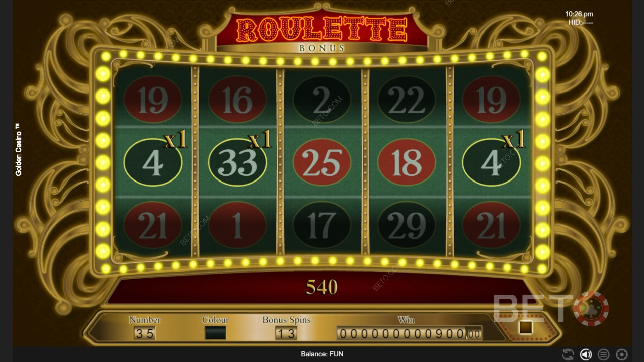 Vind 2.500 gange din indsats i Golden Casino spilleautomaten online!