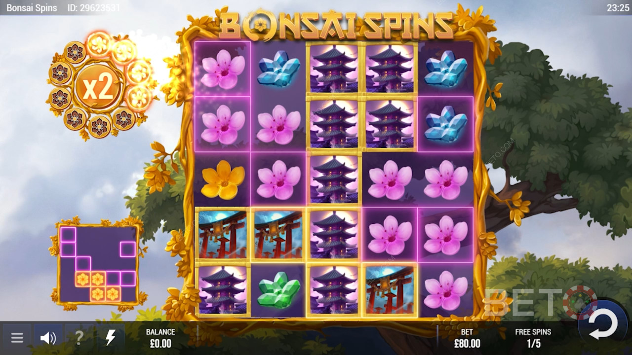 Gyldne bonusrunder i Bonsai Spins spilleautomat