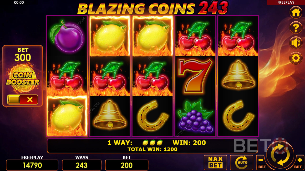 Anmeldelse af Blazing Coins 243 på BETO