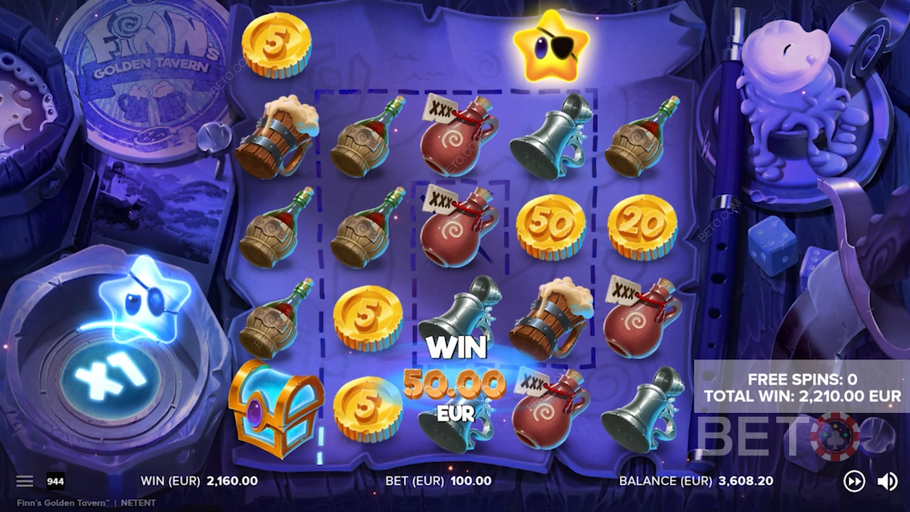 Finn har mange historier og skatte at dele med dig i Golden Tavern-automaten