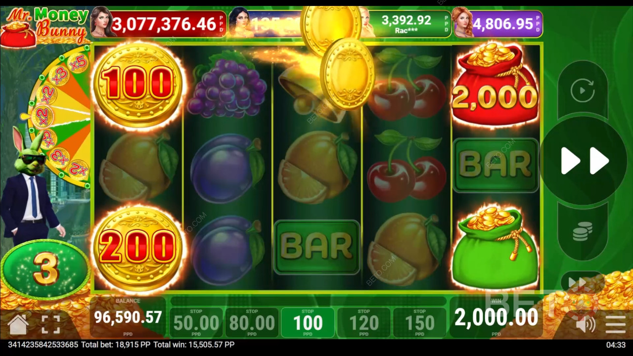 Vind 3.500x Din indsats i Money Bunny Spilleautomaten!