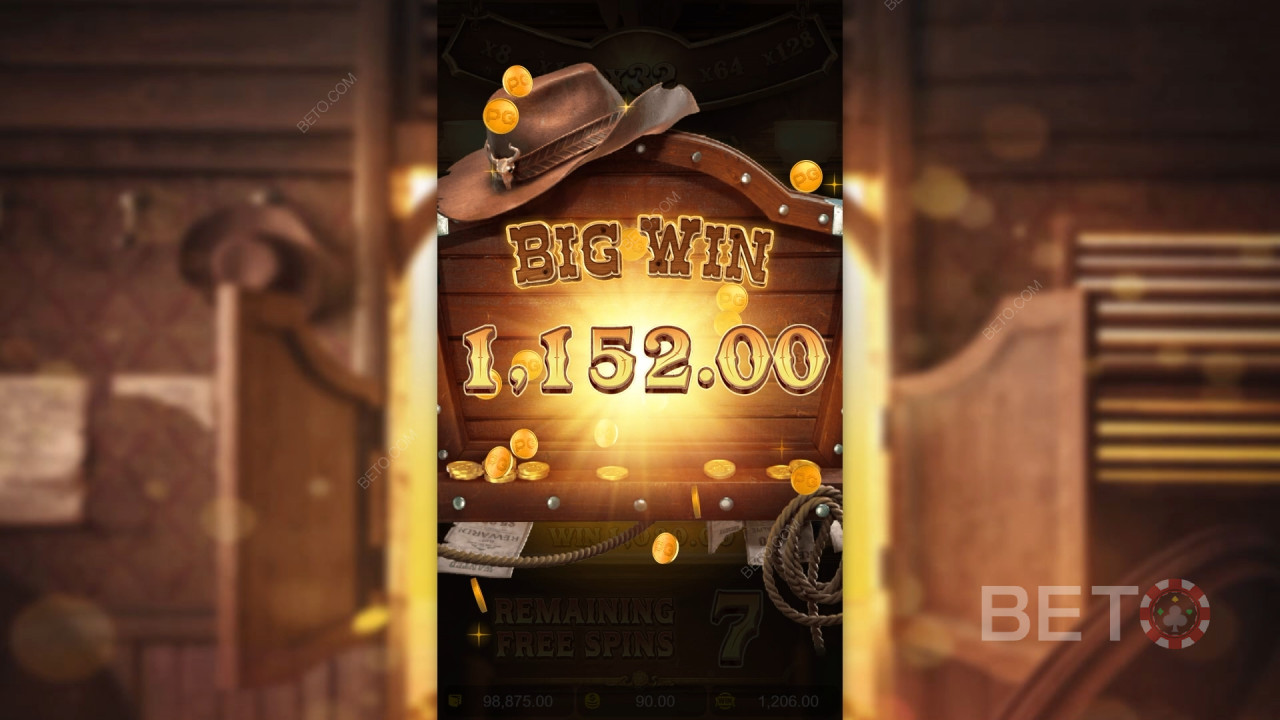 Vind 5.000x Din indsats i Wild Bounty Showdown Spilleautomat!