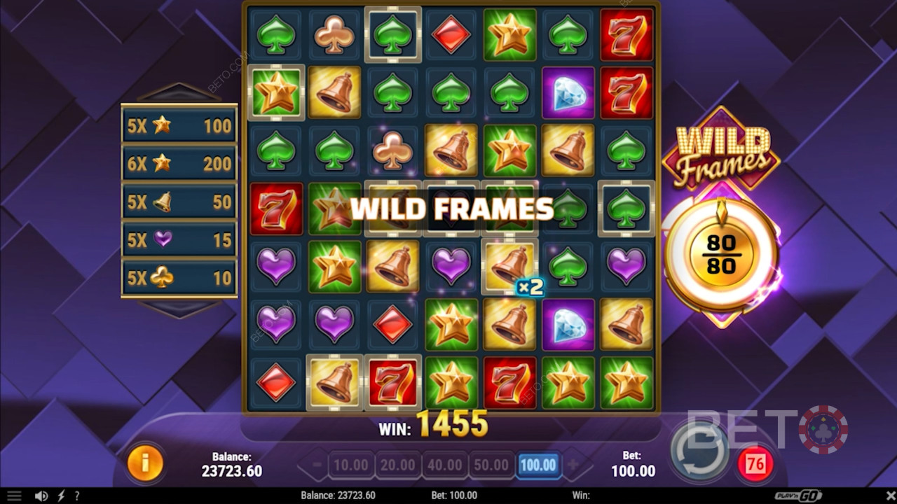 Bredt spillefelt i Wild Frames