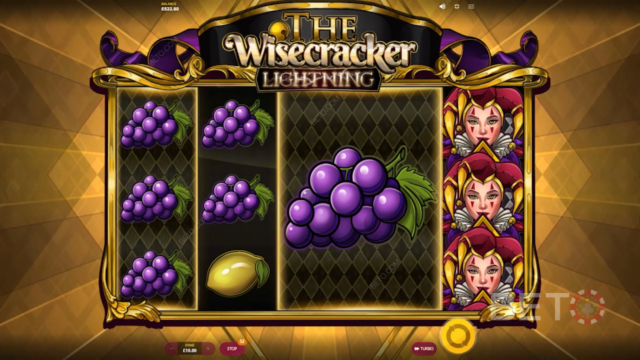 Saftige druer på The Wisecracker Lightnings hjul