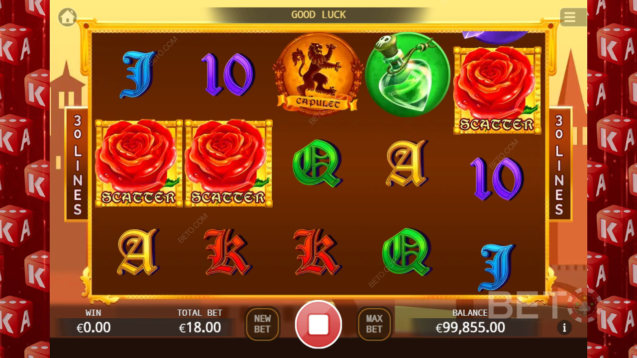 Romeo og Julie Anmeldelse af BETO Slots