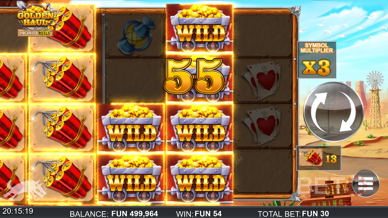 Opnå kæmpe gevinster med Wilds og Infinity Reels