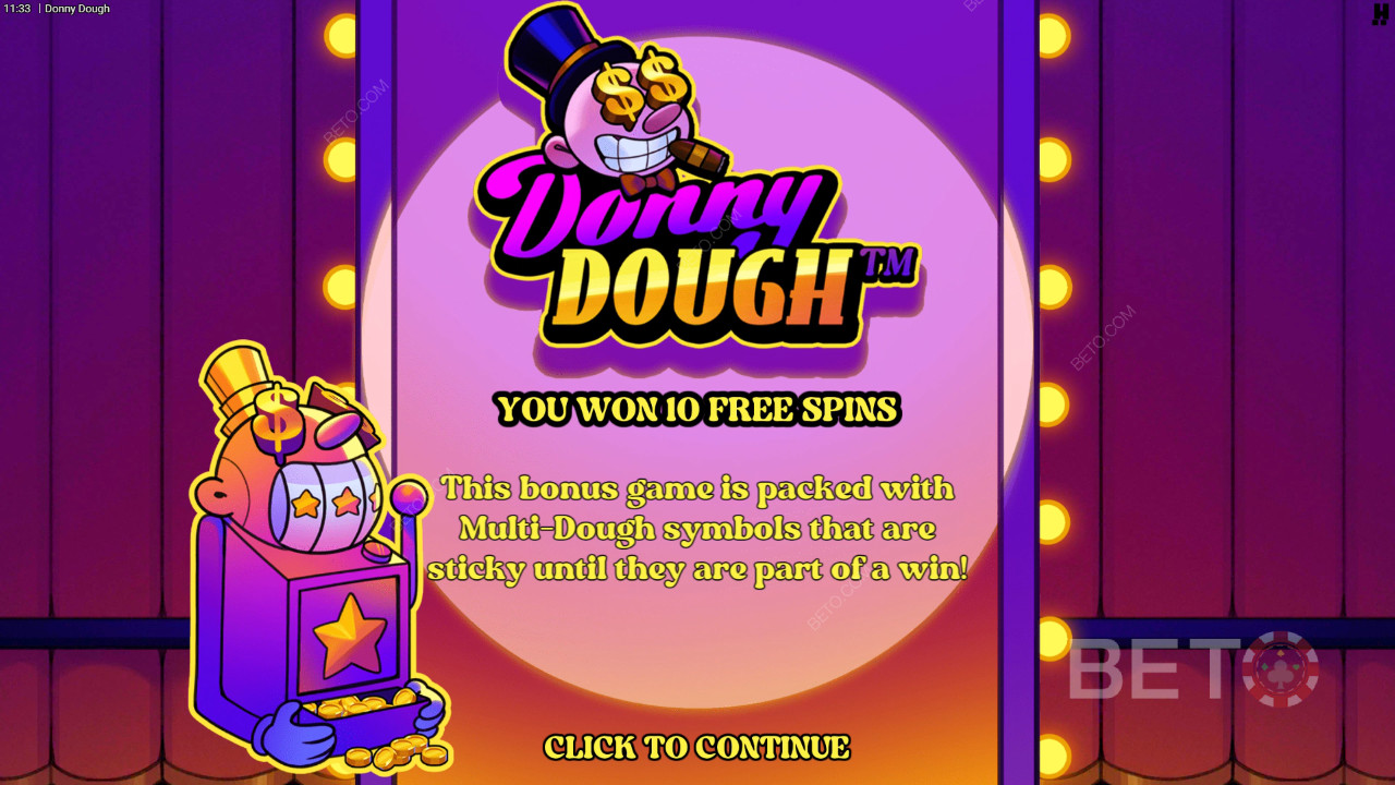 Bonusfunktioner forklaret i Donny Dough fra Hacksaw Gaming