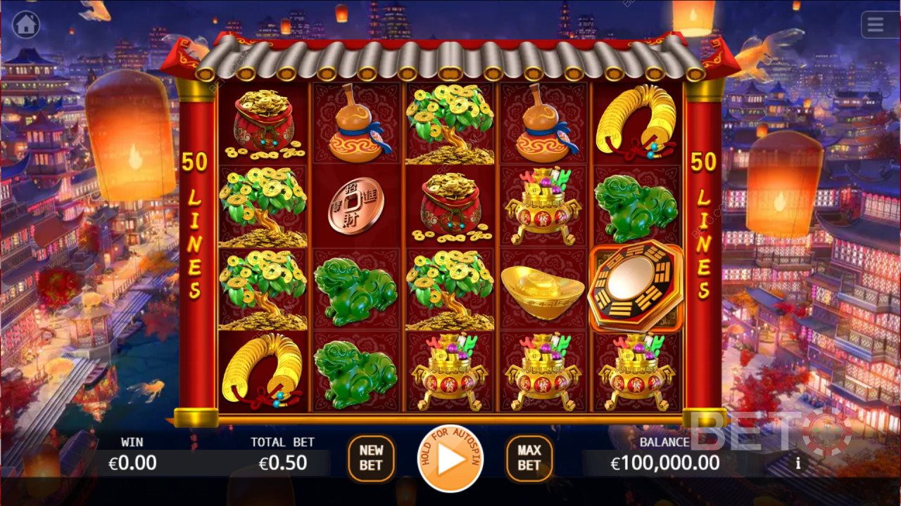 Vind 419x Din indsats i Lucky God spilleautomaten!
