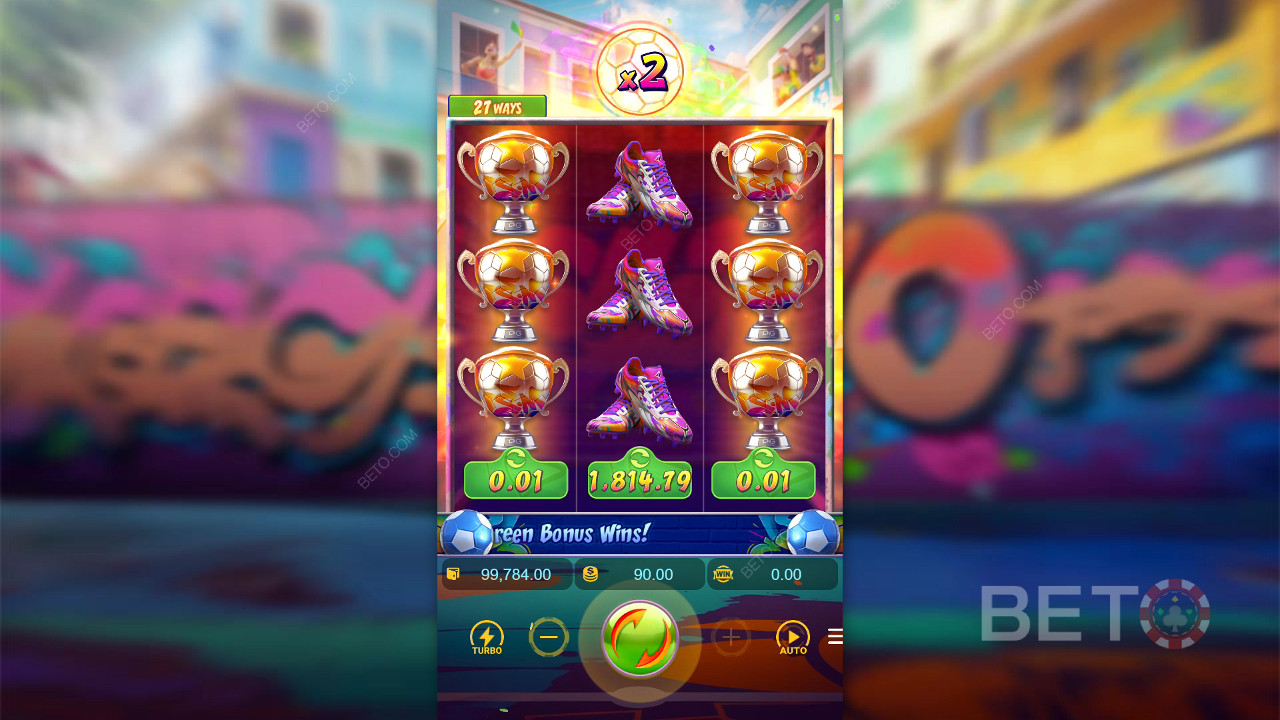 Vind 2.000 gange din indsats i Futebol Fever spilleautomaten!