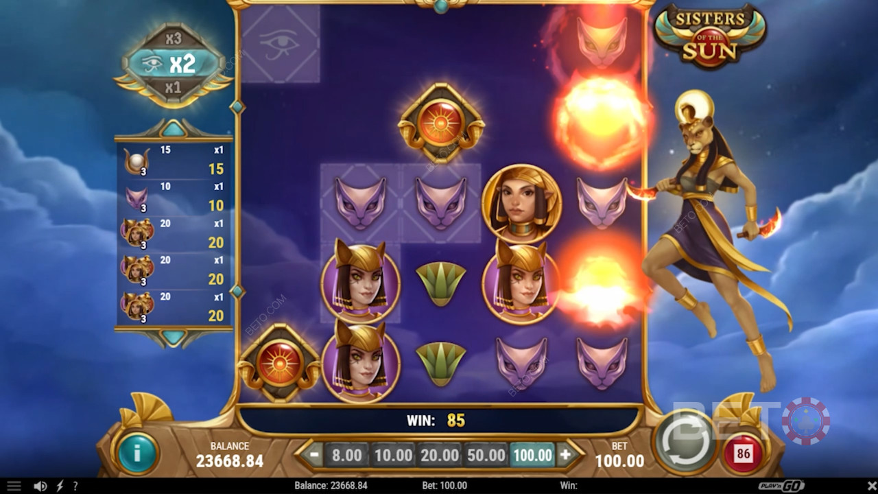 Udløs Gratis Spins med Søsterskab i Sisters of the Sun automaten