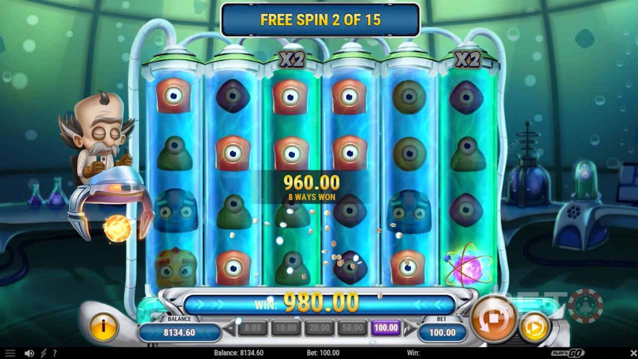 Nyd Free Spins på Dr Toonz spilleautomaten