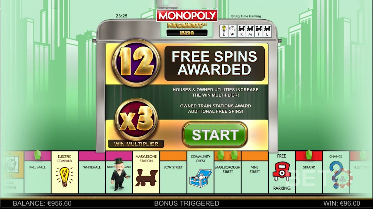 Free Spins og andre Boostere i Monopoly Megaways