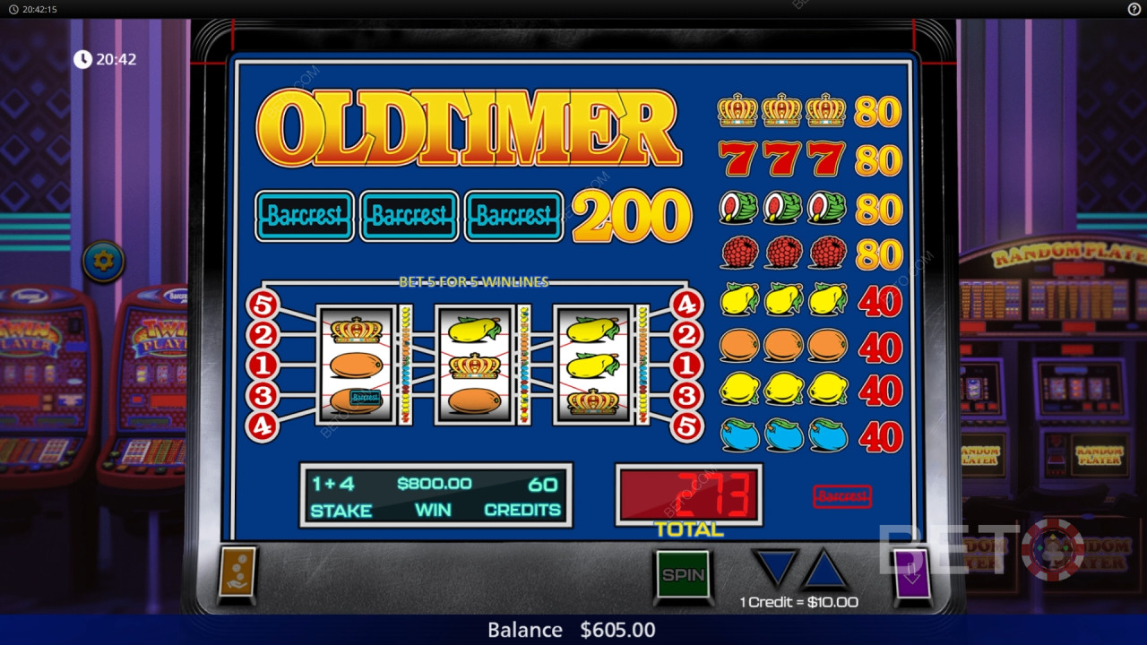 Oldtimer anmeldelse fra BETO Slots
