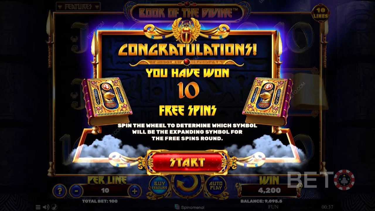 Vind 10 Gratis Spins i Book Of The Divine