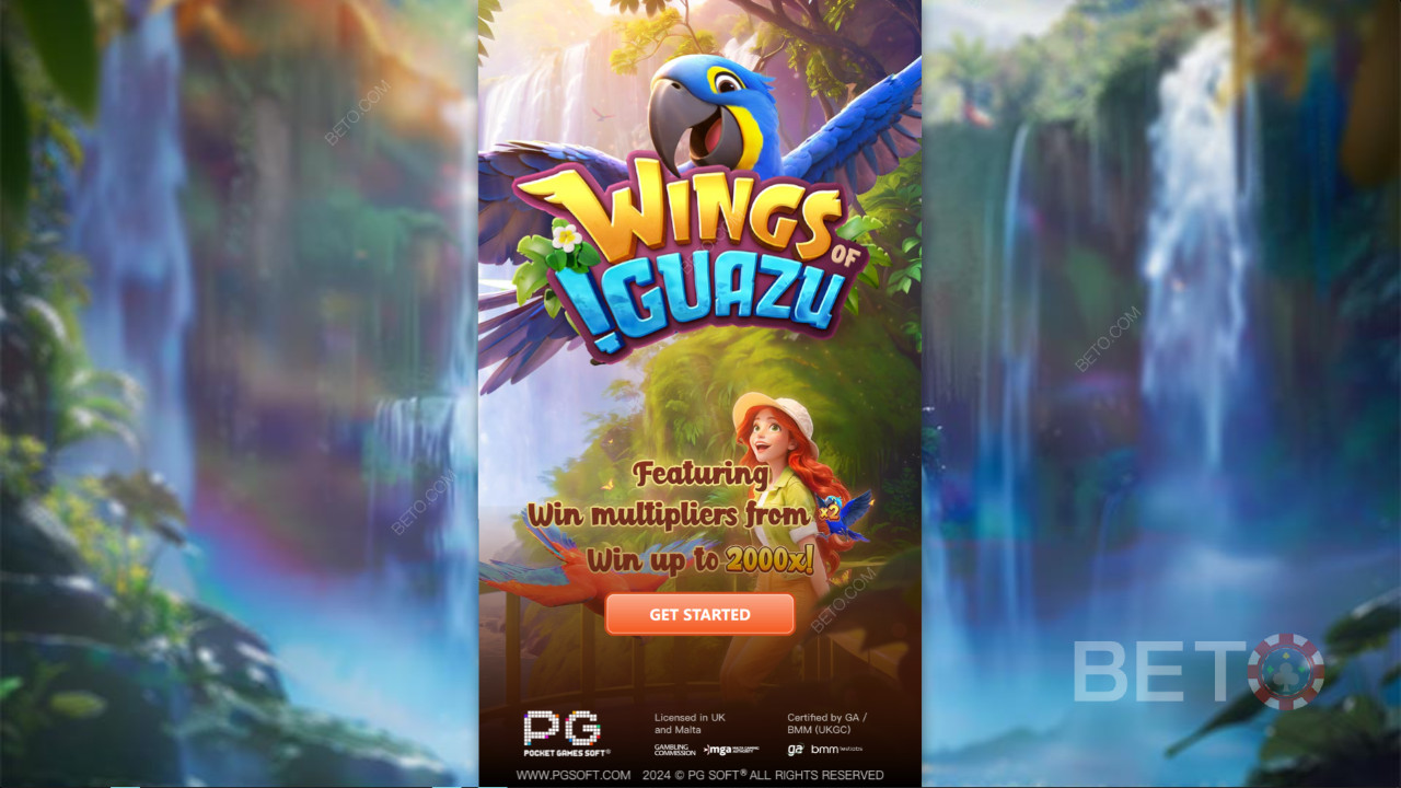 Vind 2.000x Din indsats i Wings of Iguazu online spilleautomat!