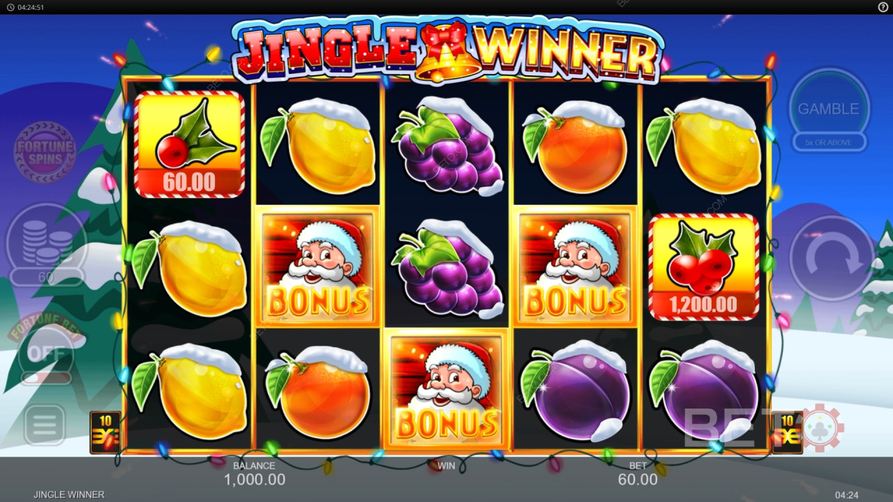 Jingle Winner anmeldelse fra BETO Spilleautomater
