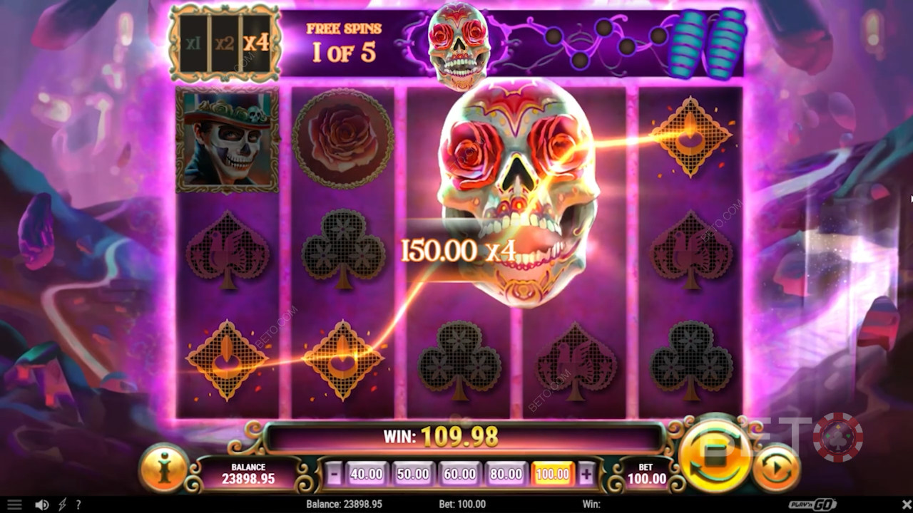 Kæmpe Wild-symboler hjælper dig i Muerto En Mictlan