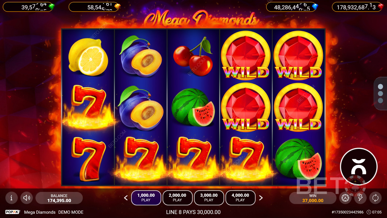 Mega Diamonds: Anmeldelse fra BETO Slots