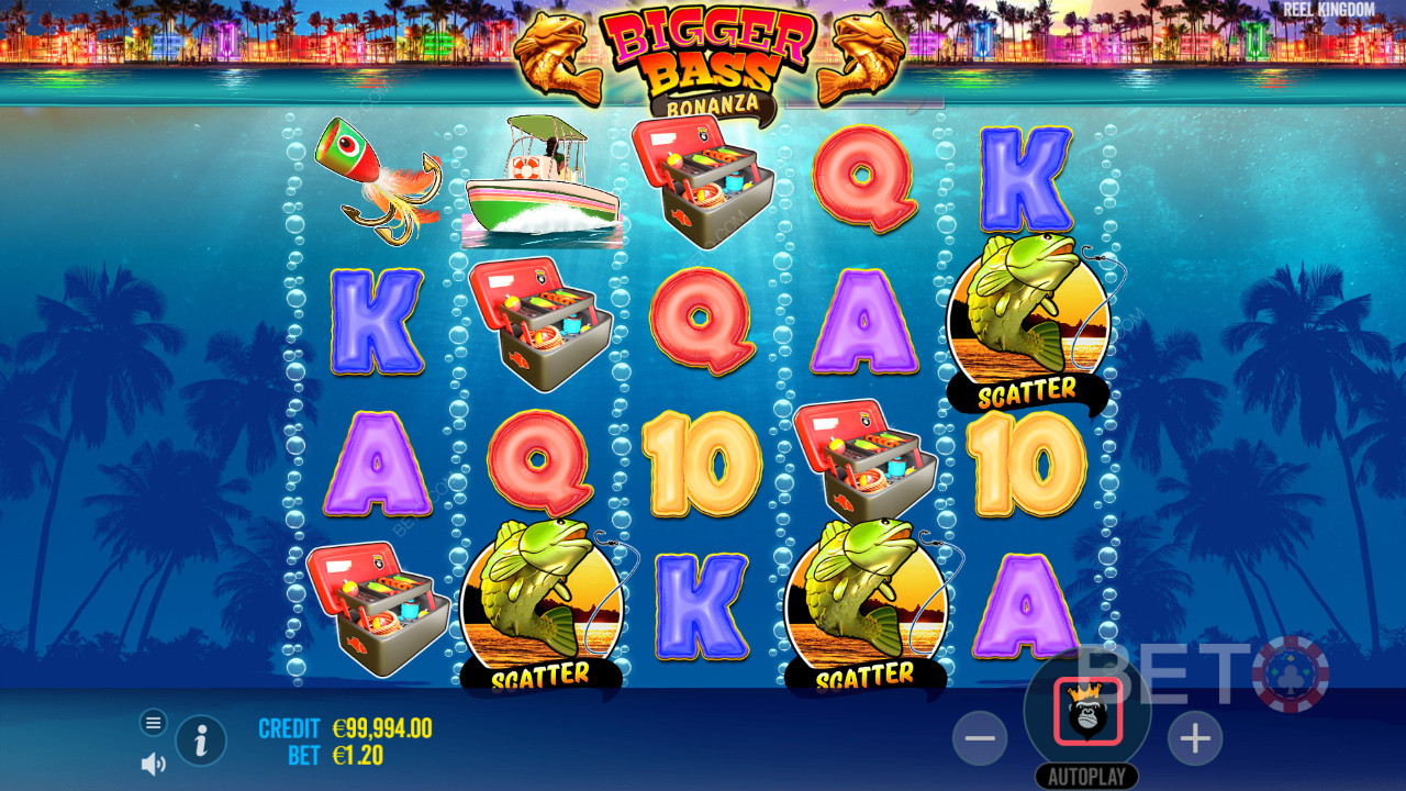 Tag på en skøn fisketur i Bigger Bass Bonanza spilleautomat