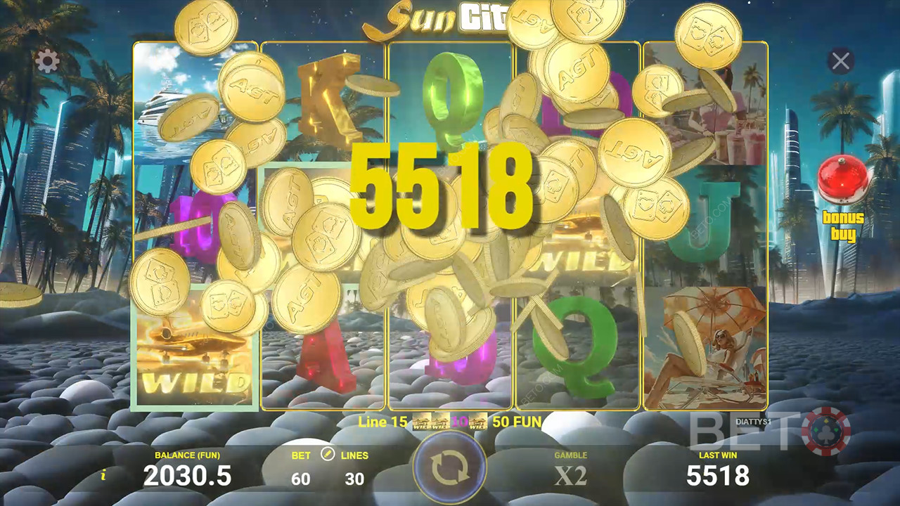 Sun City anmeldelse af BETO Spilleautomater