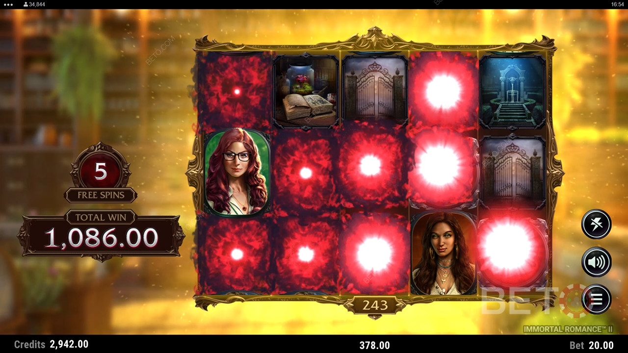 Bonusfunktioner i Immortal Romance 2 fra Stormcraft Studios