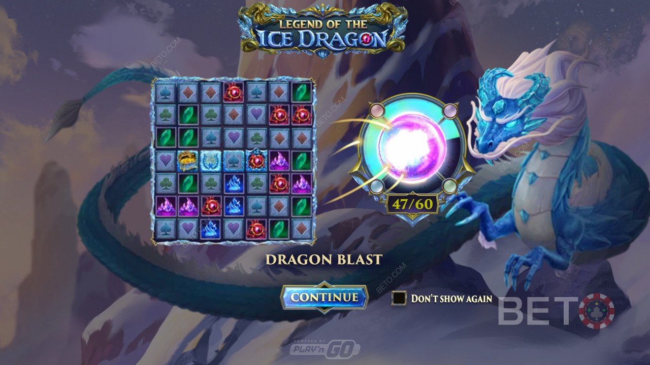 Udløs forskellige kraftfulde funktioner som Drage Eksplosionen i Legend of the Ice Dragon