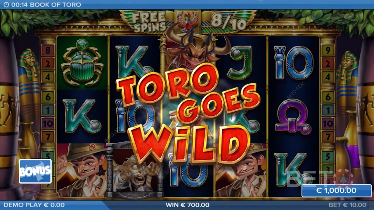 Nyd den klassiske Toro går amok-funktion set på andre Toro-spillemaskiner