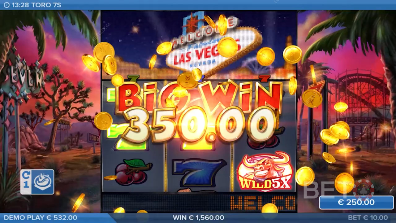 Vind stort i Toro 7s online spilleautomat