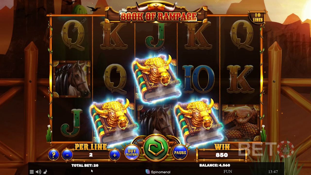 Særlige bogsymboler udløser Free Spins-runden