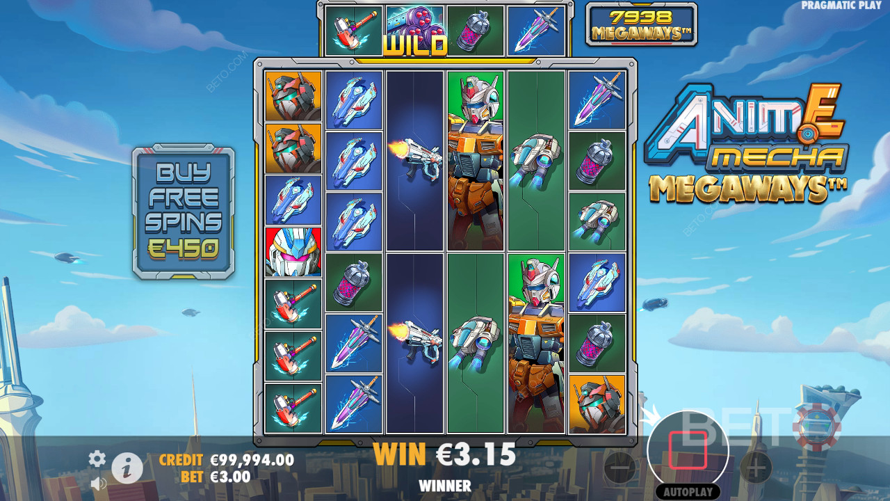 Bonusfunktioner Forklaret i Anime Mecha Megaways fra Pragmatic Play